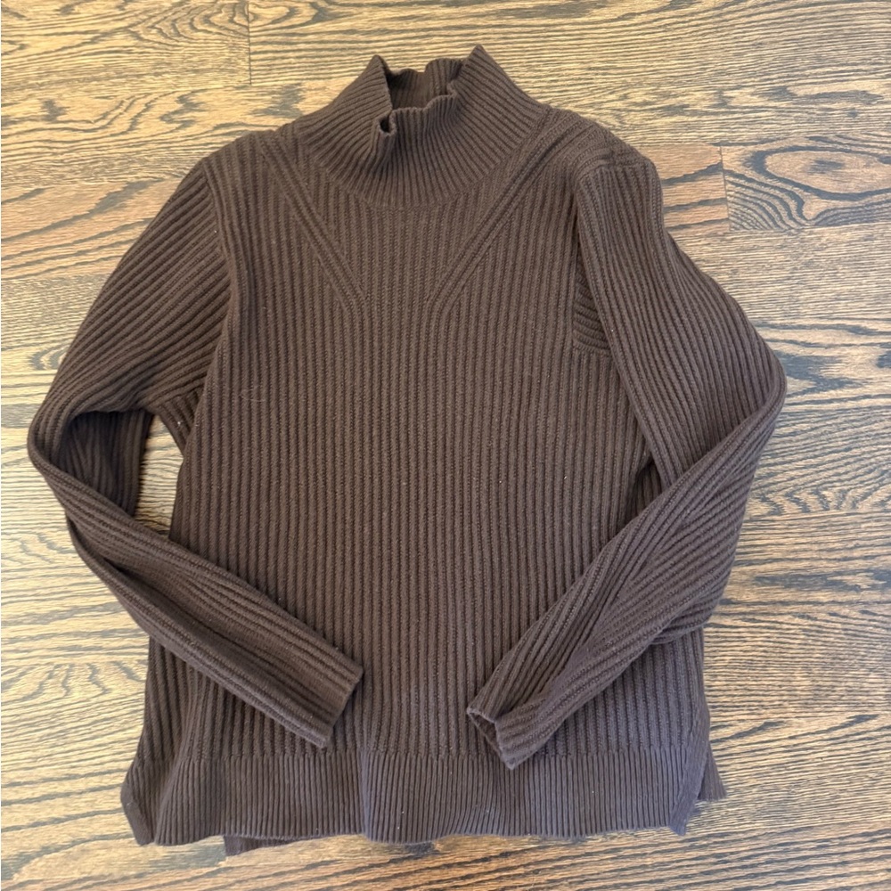 Banana republic Brown Ribbed Turtleneck Sweater
